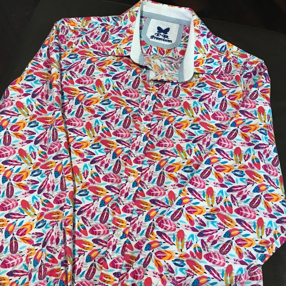 TR Premium Multi Color Feather Quill Print Medium